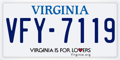 VA license plate VFY7119