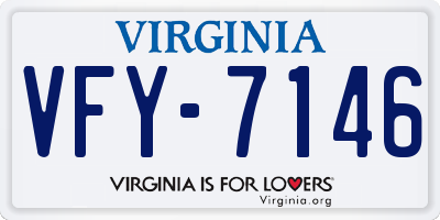 VA license plate VFY7146