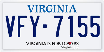 VA license plate VFY7155