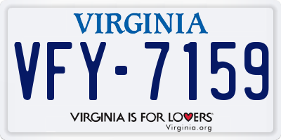 VA license plate VFY7159