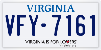 VA license plate VFY7161