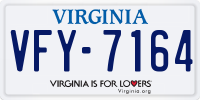 VA license plate VFY7164