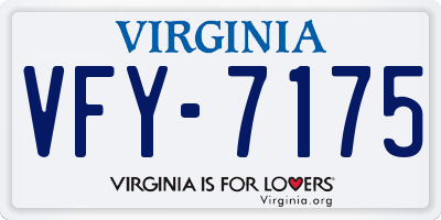 VA license plate VFY7175