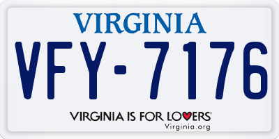 VA license plate VFY7176