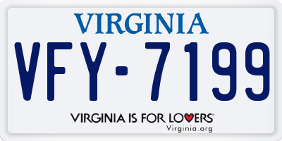 VA license plate VFY7199