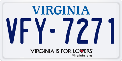 VA license plate VFY7271