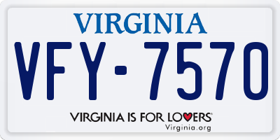 VA license plate VFY7570