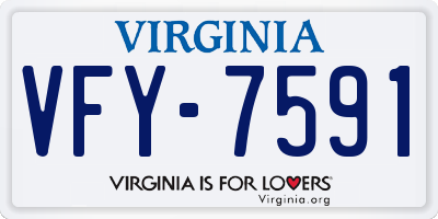 VA license plate VFY7591