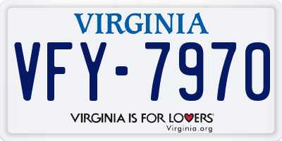 VA license plate VFY7970
