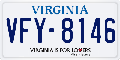 VA license plate VFY8146