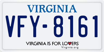 VA license plate VFY8161