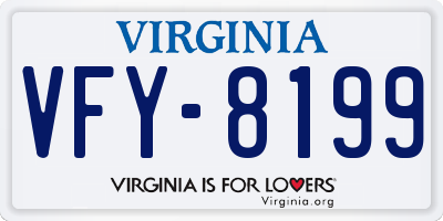 VA license plate VFY8199