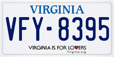 VA license plate VFY8395