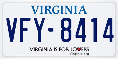 VA license plate VFY8414