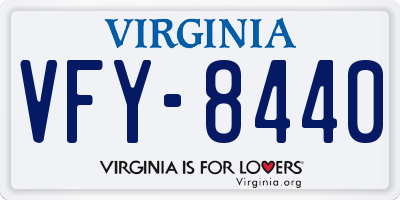 VA license plate VFY8440