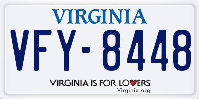 VA license plate VFY8448
