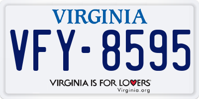 VA license plate VFY8595