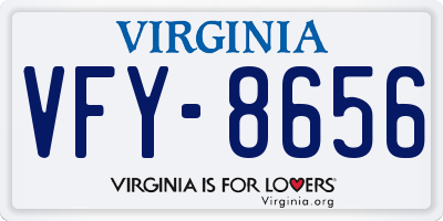 VA license plate VFY8656