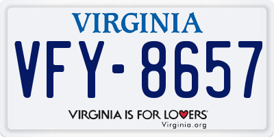 VA license plate VFY8657