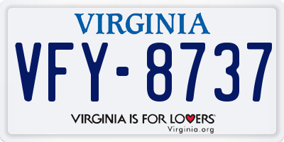 VA license plate VFY8737