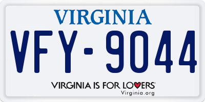 VA license plate VFY9044