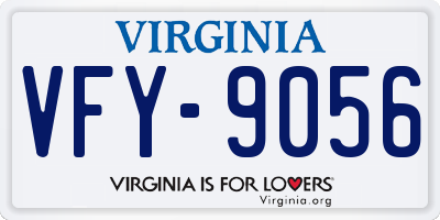 VA license plate VFY9056