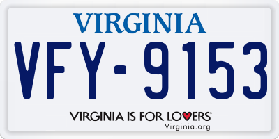 VA license plate VFY9153