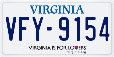 VA license plate VFY9154