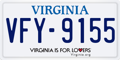 VA license plate VFY9155