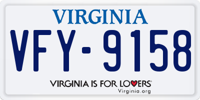 VA license plate VFY9158