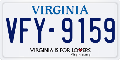 VA license plate VFY9159