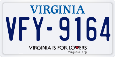 VA license plate VFY9164