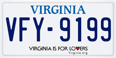 VA license plate VFY9199