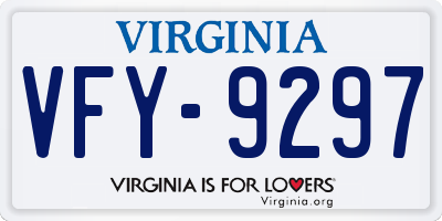 VA license plate VFY9297