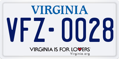 VA license plate VFZ0028
