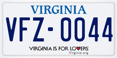 VA license plate VFZ0044