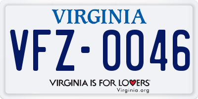 VA license plate VFZ0046