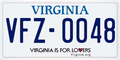VA license plate VFZ0048