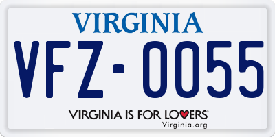 VA license plate VFZ0055