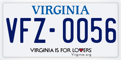 VA license plate VFZ0056