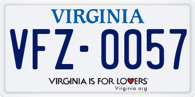 VA license plate VFZ0057