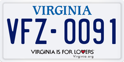 VA license plate VFZ0091