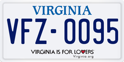 VA license plate VFZ0095