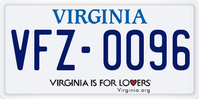 VA license plate VFZ0096