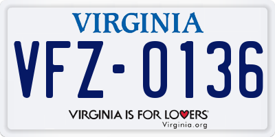 VA license plate VFZ0136
