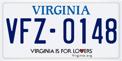 VA license plate VFZ0148