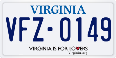 VA license plate VFZ0149