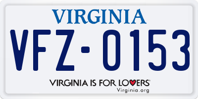 VA license plate VFZ0153