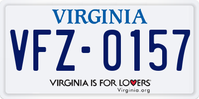 VA license plate VFZ0157