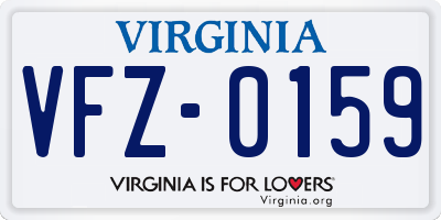 VA license plate VFZ0159